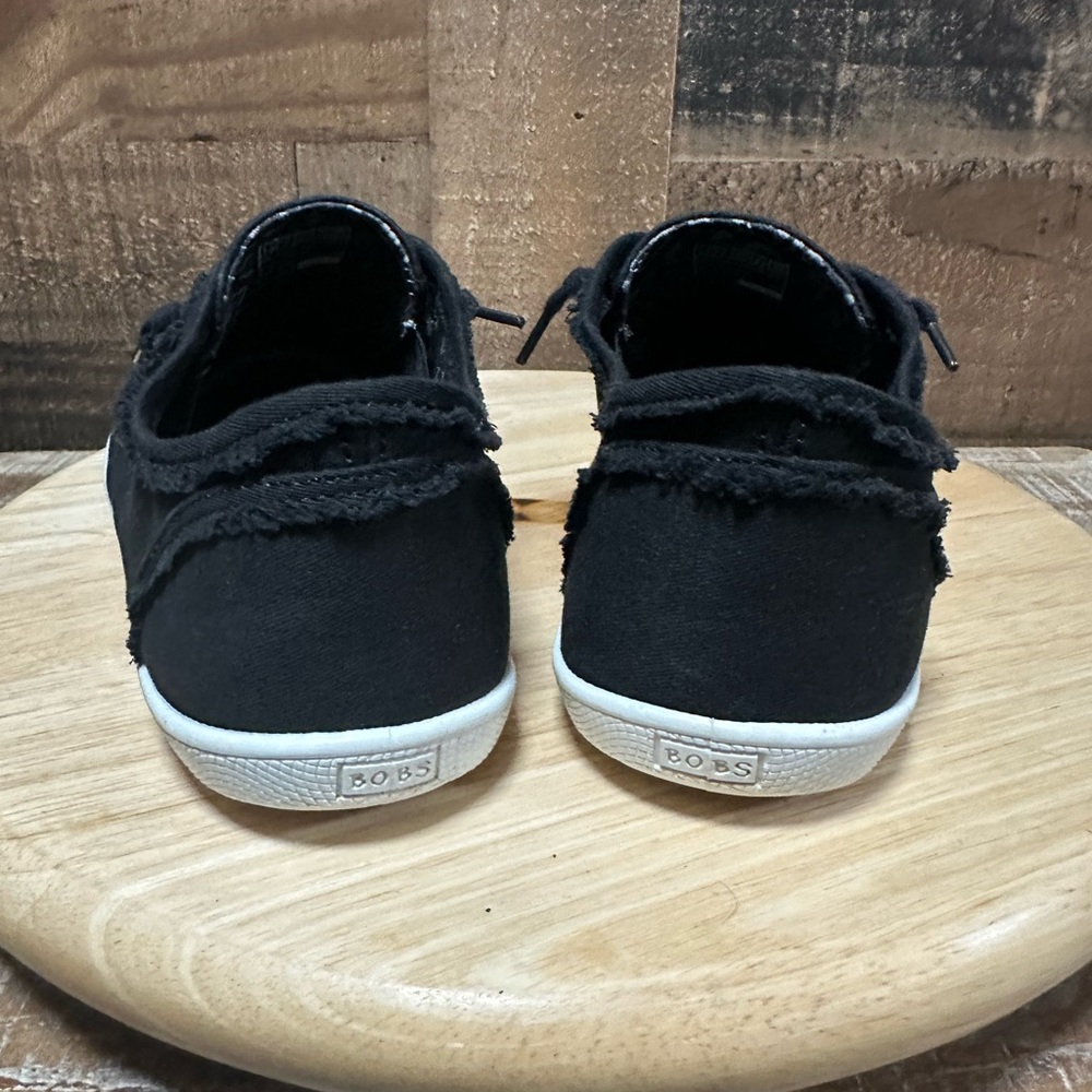 Skechers BOBS B Cute Sneaker Women Sz 10 Black Canvas Casual Comfort Shoe 33492 - Picture 3 of 8